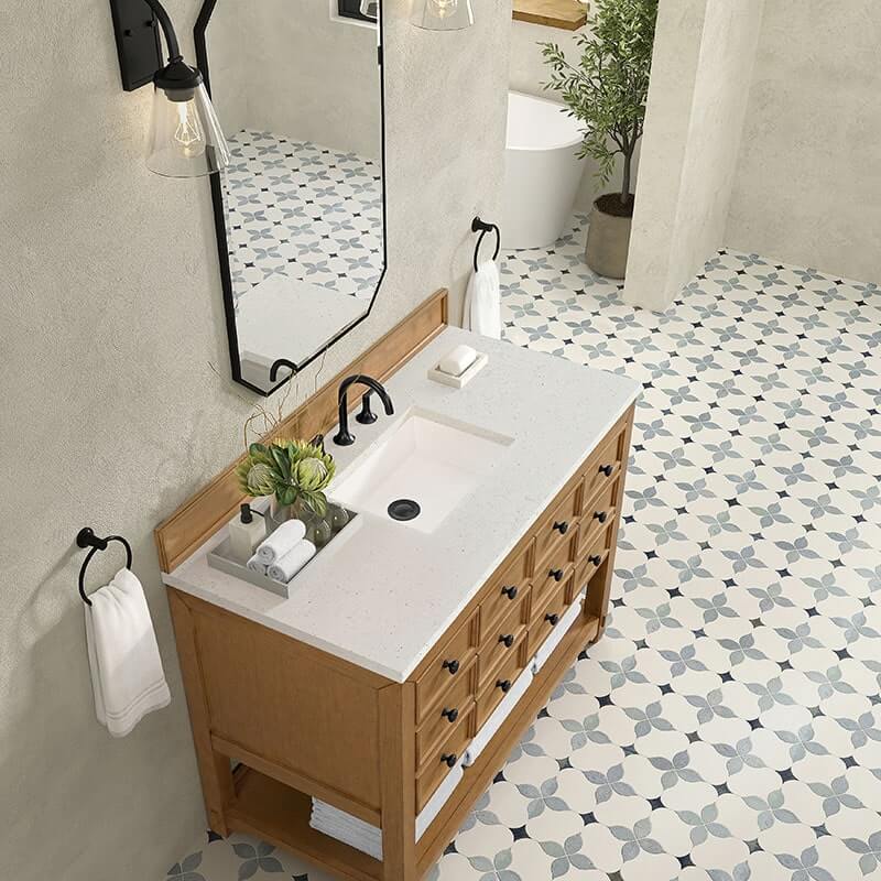 James Martin Malibu 48" Single Vanity With Lime Delight Silestone Top