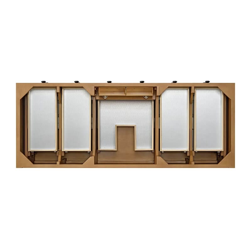 James Martin Malibu 60 Inch Single Vanity Amber Birch Top View