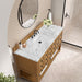 James Martin Malibu 60 Inch Single Vanity Amber Birch With Carrara Marble Top