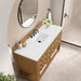 James Martin Malibu 60 Inch Single Vanity Amber Birch With White Zeus Top