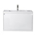 James Martin Mantova 31.5 Inch Single Vanity in Glossy White Without Base With Glossy White Composite Stone Top