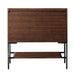 James Martin Mantova 35.4 Inch Single Vanity in Mid Century Walnut With Matte Black Base Cabinet Only