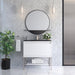 James Martin Mantova 35.4" Single Vanity Without Base Glossy White Front View