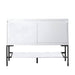 James Martin Mantova 47.3 Inch Single Vanity in Glossy White With Matte Black Base Cabinet Only