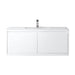 James Martin Mantova 47.3 Inch Single Vanity in Glossy White Without Base With Glossy White Composite Stone Top