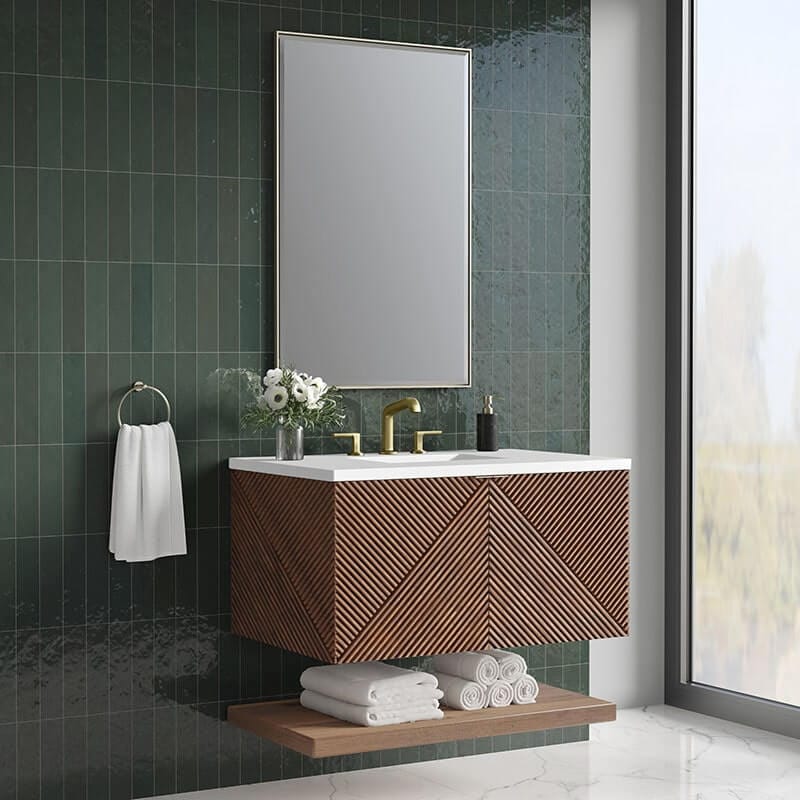 James Martin Marcello 36 Inch Single Vanity Corner View