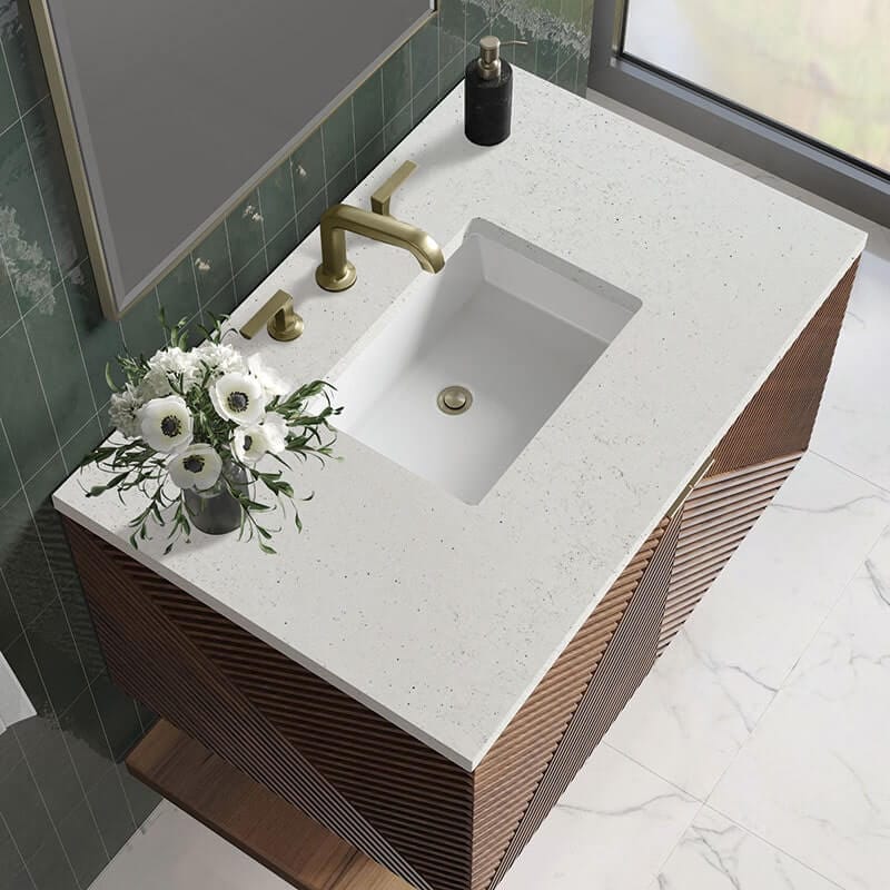 James Martin Marcello 36 Inch Single Vanity Lime Delight Silestone Top