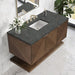 James Martin Marcello 48 Inch Single Vanity Chestnut Parisien Bleu Silestone Top