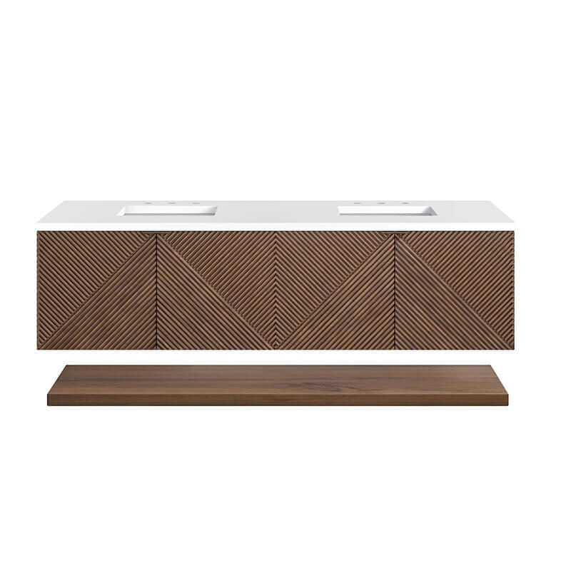 James Martin Marcello 72 Inch Single Vanity Chestnut Front View