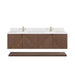 James Martin Marcello 72 Inch Single Vanity Chestnut Single Hole Faucet White Zeus Silestone Top & Backsplash