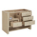 James Martin Marigot 48 Inch Single Vanity in Sunwashed Oak Corner View Open Drawers