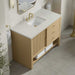 James Martin Marigot 48 Inch Single Vanity in Sunwashed Oak With Siberian Silestone Top