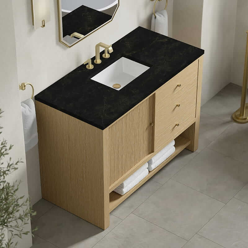James Martin Marigot 48" Single Vanity in Sunwashed Oak With Phantome Eclos Top