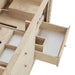 James Martin Marigot 72" Double Vanity in Sunwashed Oak Open Drawers