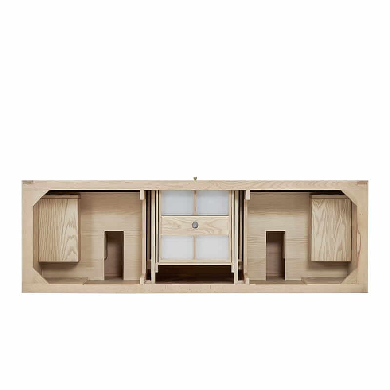 James Martin Marigot 72" Double Vanity in Sunwashed Oak Top View