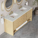 James Martin Marigot 72" Double Vanity in Sunwashed Oak With Ethereal Noctis Silestone Top