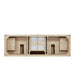 James Martin Marigot 72 Inch Double Vanity in Sunwashed Oak Top View