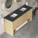 James Martin Marigot 72 Inch Double Vanity in Sunwashed Oak With Charcoal Soapstone Silestone Top