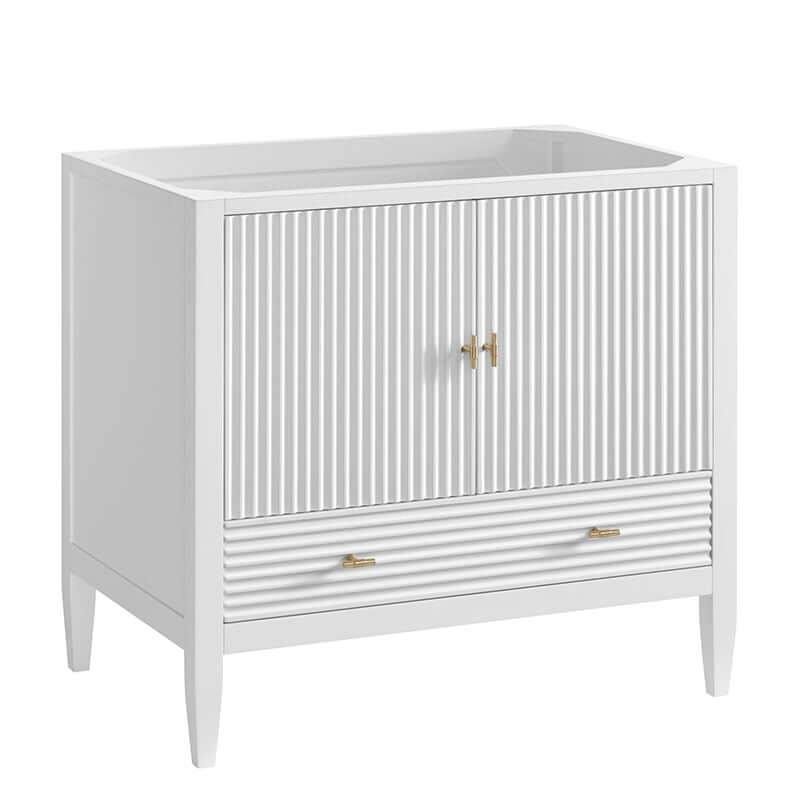 James Martin Myrrin 36 Inch Single Vanity Bright White Cabinet