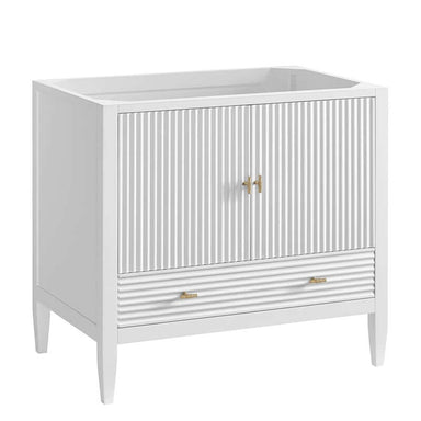 James Martin Myrrin 36 Inch Single Vanity Bright White Cabinet