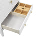 James Martin Myrrin 36 Inch Single Vanity Bright White Removable Bamboo Drawer Organizer