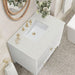 James Martin Myrrin 36" Single Vanity Bright White Lime Delight Silestone Top