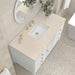 James Martin Myrrin 48 Inch Single Vanity Bright White Eternal Marfil Top