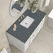 James Martin Myrrin 48 Inch Single Vanity Bright White Parisien Bleu Silestone Top