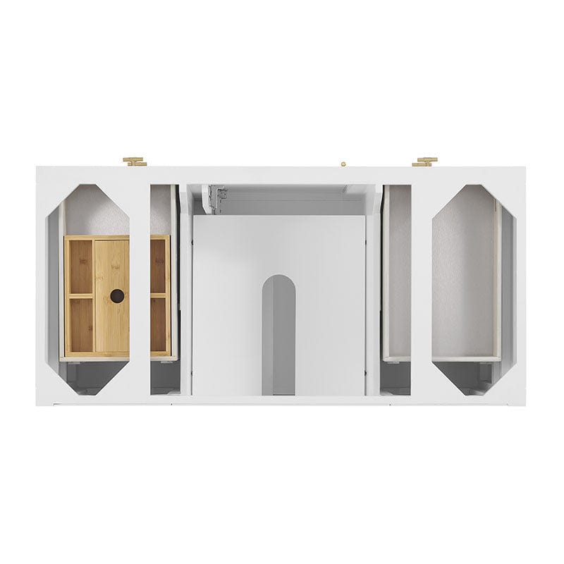 James Martin Myrrin 48 Inch Single Vanity Bright White Top View