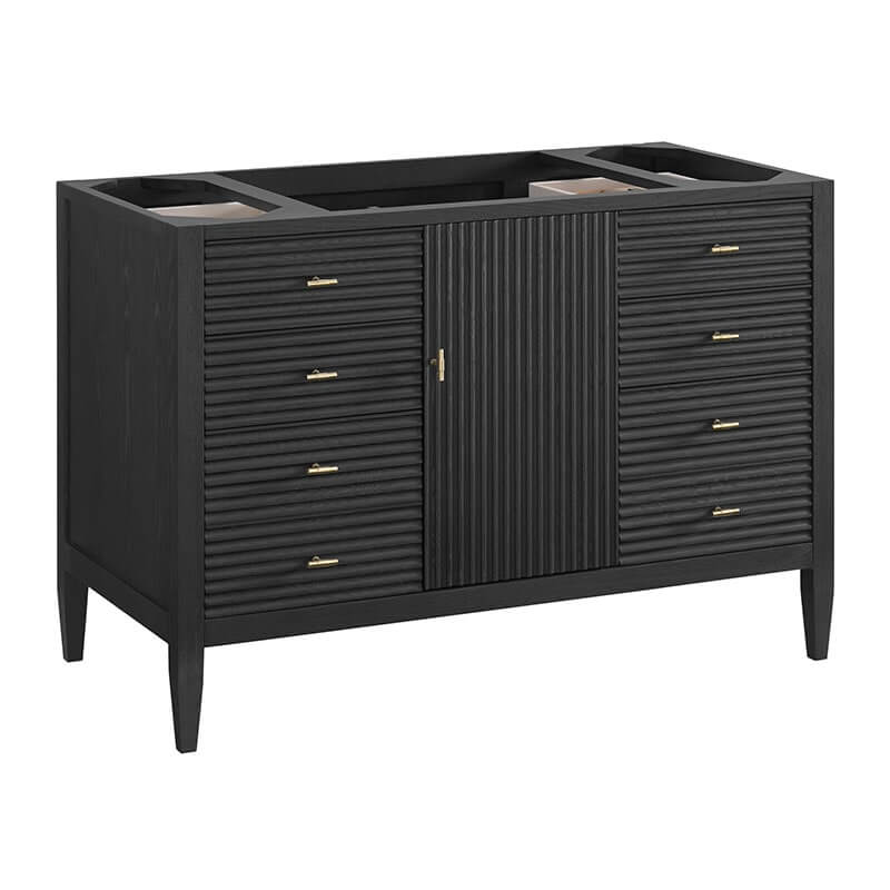 James Martin Myrrin 48 Inch Single Vanity Carbon Oak Cabinet
