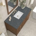 James Martin Myrrin 48 Inch Single Vanity Century Walnut Parisien Bleu Silestone Top