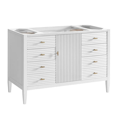 James Martin Myrrin 48 Single Vanity Bright White Cabinet Only