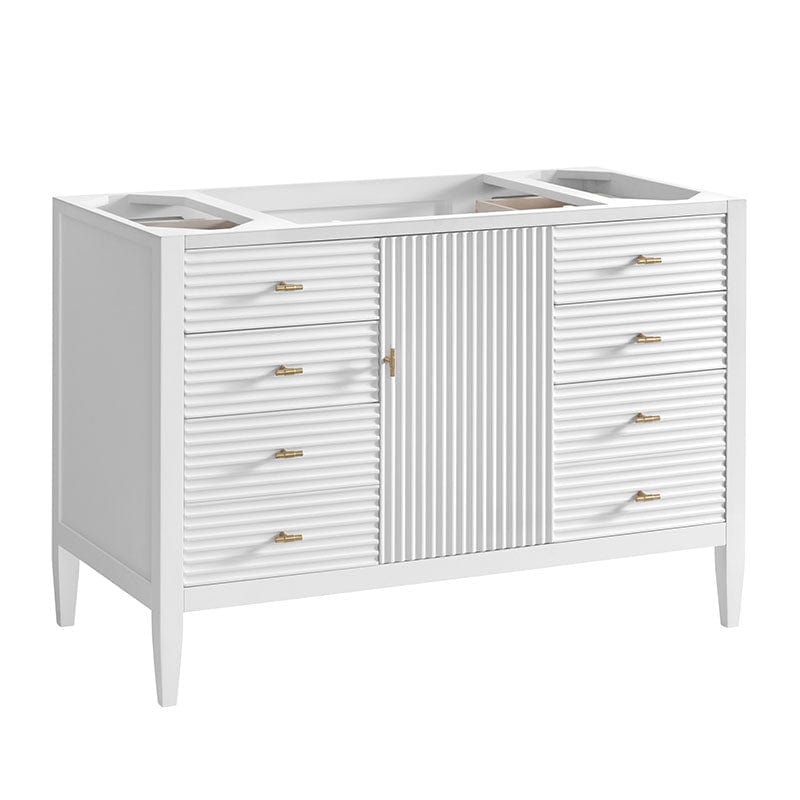 James Martin Myrrin 48 Single Vanity Bright White Cabinet Only