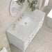 James Martin Myrrin 48" Single Vanity Bright White Eternal Jasmine Pearl Silestone Top