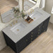 James Martin Myrrin 60 Inch Double Vanity Carbon Oak Eternal Serena Silestone Top