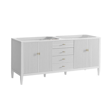 James Martin Myrrin 72" Double Vanity Bright White Cabinet