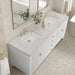 James Martin Myrrin 72" Double Vanity Bright White Eternal Jasmine Pearl Silestone Top