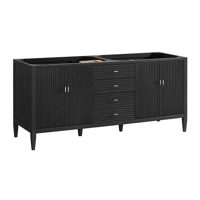 James Martin Myrrin 72 Double Vanity Carbon Oak Cabinet