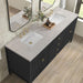 James Martin Myrrin 72" Double Vanity Carbon Oak Eternal Jasmine Pearl Silestone Top