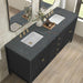 James Martin Myrrin 72" Double Vanity Carbon Oak Parisien Bleu Silestone Top