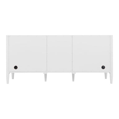 James Martin Myrrin 72 Inch Double Vanity Bright White Back View
