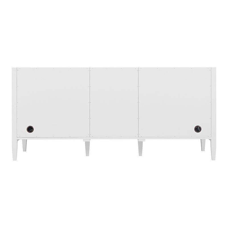 James Martin Myrrin 72 Inch Double Vanity Bright White Back View