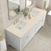 James Martin Myrrin 72 Inch Double Vanity Bright White Eternal Marfil Top