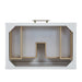 James Martin Olena 36 Inch Single Vanity in Light Mappa Burl and Polished White Top View