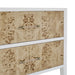 James Martin Olena 36" Single Vanity in Light Mappa Burl and Polished White With Acrylic Pulls With Champagne Brass Accents