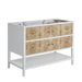 James Martin Olena 48" Single Vanity in Light Mappa Burl and Polished White Cabinet Only