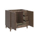 James Martin Portland 36 Inch Single Vanity in Whitewashed Walnut Corner View Open Door and Drawers