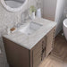 James Martin Portland 36 Inch Single Vanity in Whitewashed Walnut With Victorian Silver Silestone Top