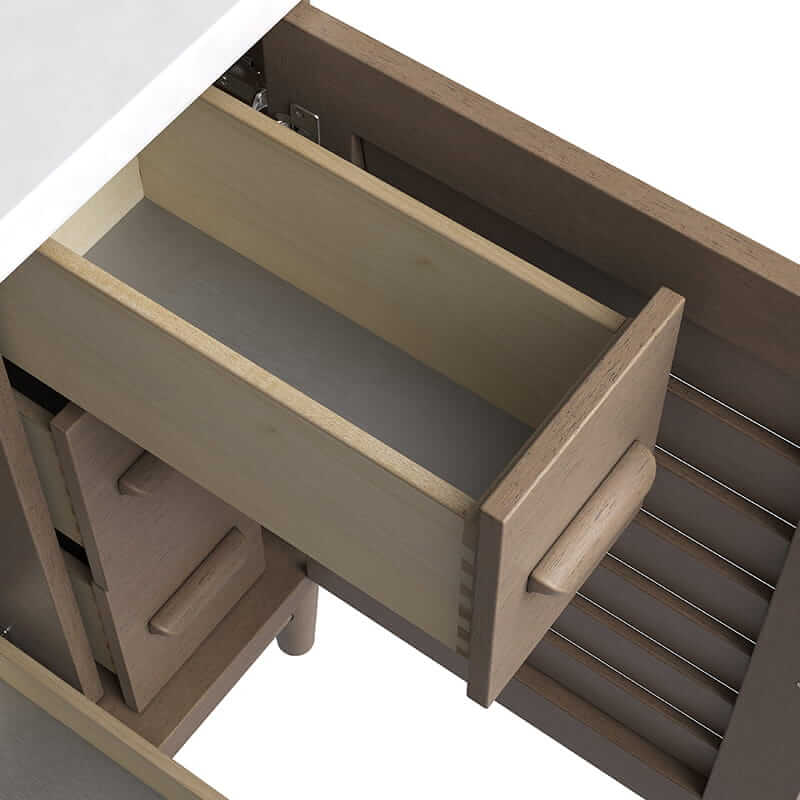 James Martin Portland 36" Single Vanity in Whitewashed Walnut With Seven Interior Drawers