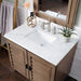 James Martin Portland 36 Single Vanity Whitewashed Walnut Carrara White Marble Top